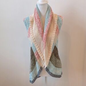 CAbi Sherbet Lined Up Circle Cardigan Vest
